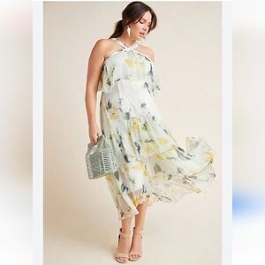 NWOT! Anthropologie Garden Party Floral White Dress